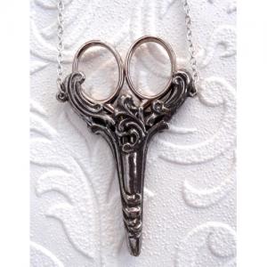 Pewter Chatelaine Scroll Design 2.75"